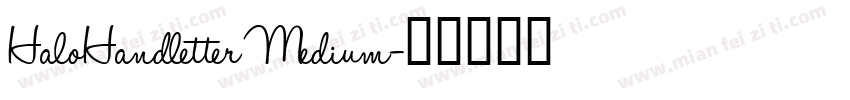 HaloHandletter Medium字体转换